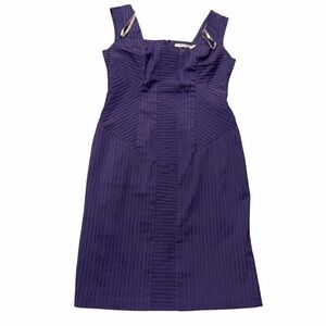 Marc New York Andrew Marc Purple Sheath Dress Size 4 | Textured Dress